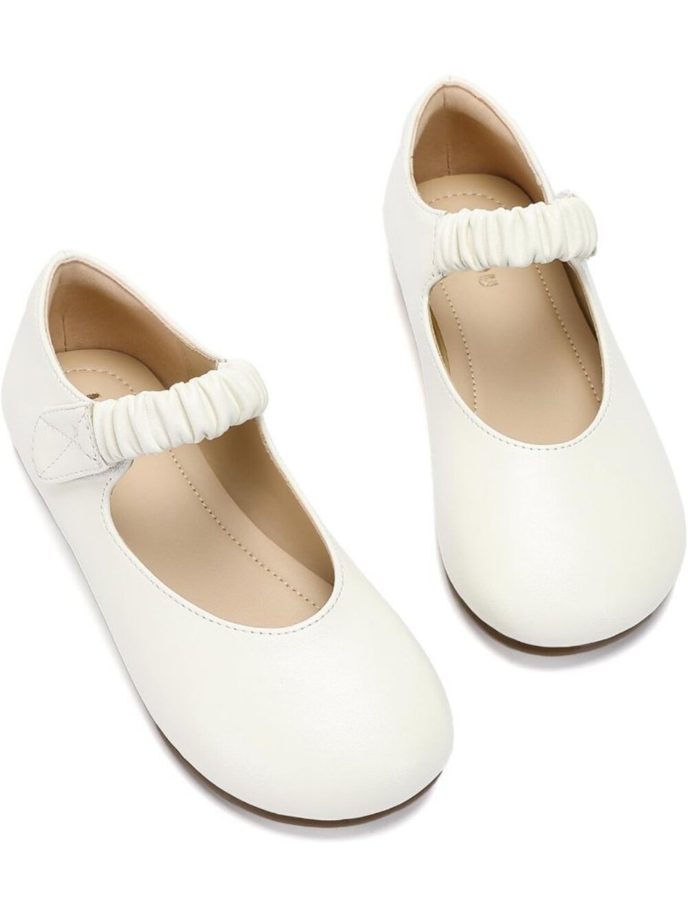 Girls' Comfortable Mary Jane Flats - Soft Sole Ballerina Dress Shoes for Kids